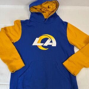 Fantastic NFL Los Angeles‎ Rams Football Blue Gold Hoodie